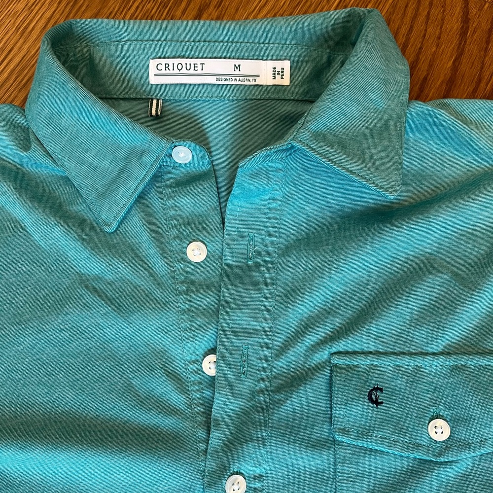 Criquet performance players shirt.  Hemp.  m